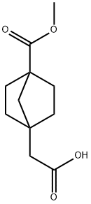 Bicyclo[2.2.1]heptane-1-acetic acid, 4-(methoxycarbonyl)- Struktur