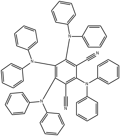 1,3-Benzenedicarbonitrile, 2,4,5,6-tetrakis(diphenylamino)- Struktur