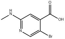 5-bromo-2-(methylamino)pyridine-4-carboxylic acid Struktur