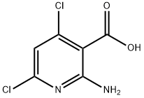 3-Pyridinecarboxylic acid, 2-amino-4,6-dichloro- Struktur