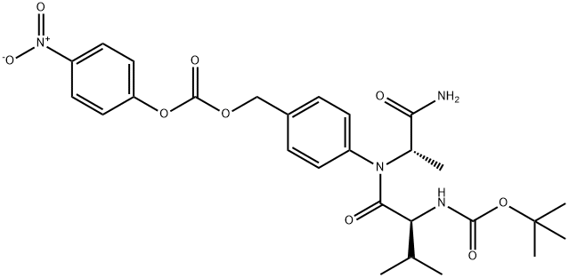 Boc-Val-Ala-PAB-PNP Struktur