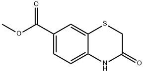 2H-1,4-Benzothiazine-7-carboxylic acid, 3,4-dihydro-3-oxo-, methyl ester Struktur