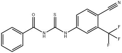 Benzamide, N-[[[4-cyano-3-(trifluoromethyl)phenyl]amino]thioxomethyl]- Struktur