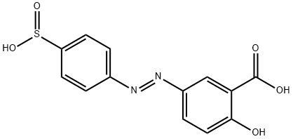 Benzoic acid, 2-hydroxy-5-[(1E)-2-(4-sulfinophenyl)diazenyl]- Struktur