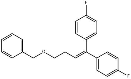 1,1''-[4-(Phenylmethoxy)-1-buten-1-ylidene]bis[4-fluorobenzene] Struktur