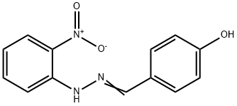 4-[2-(2-nitrophenyl)carbonohydrazonoyl]phenol Struktur