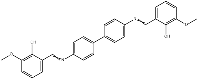 2,2'-[4,4'-biphenyldiylbis(nitrilomethylylidene)]bis(6-methoxyphenol) Struktur