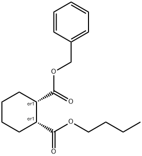 1,2-Cyclohexanedicarboxylic acid, 1-butyl 2-(phenylmethyl) ester, (1R,2S)-rel- Struktur