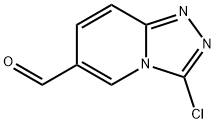 3-chloro-[1,2,4]triazolo[4,3-a]pyridine-6-carbaldehyde Struktur