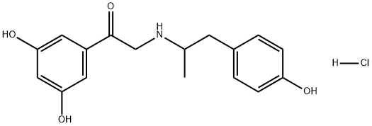 Ethanone, 1-(3,5-dihydroxyphenyl)-2-[[2-(4-hydroxyphenyl)-1-methylethyl]amino]-, hydrochloride (1:1) 結(jié)構(gòu)式