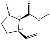 D-Proline, 3-ethenyl-1-methyl-, methyl ester, (3R)-rel- (9CI) Struktur