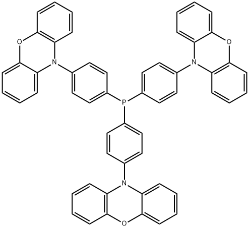 10,10,10-(4,4,4-phosphoryltris(benzene-4,1-diyl))tris(10H-phenoxazine) Struktur