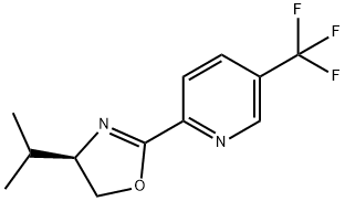 (R)-4-Isopropyl-2-(5-(trifluoromethyl)pyridin-2-yl)-4,5-dihydrooxazole Struktur