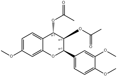 trans-2,3,cis-3,4-3',4',7-Trimethoxy-3,4-flavandiol diacetate Struktur