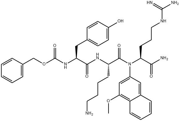 Z-Tyr-Lys-Arg-4MβNA Struktur