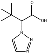 3,3-dimethyl-2-(1H-1,2,3-triazol-1-yl)butanoic acid Struktur