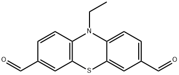 10H-Phenothiazine-3,7-dicarboxaldehyde, 10-ethyl- Struktur