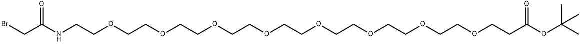 Bromoacetamido-PEG8-t-butyl ester Struktur