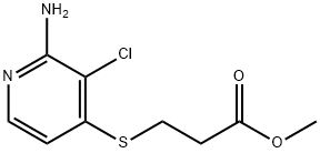 Propanoic acid, 3-[(2-amino-3-chloro-4-pyridinyl)thio]-, methyl ester Struktur