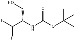 Carbamic acid, N-[(1S)-2,2-difluoro-1-(hydroxymethyl)ethyl]-, 1,1-dimethylethyl ester Struktur