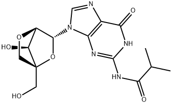 N2-Isobutyryl-2'-O,4'-C-methyleneguanosine Struktur