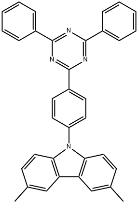 9H-Carbazole, 9-[4-(4,6-diphenyl-1,3,5-triazin-2-yl)phenyl]-3,6-dimethyl- Struktur