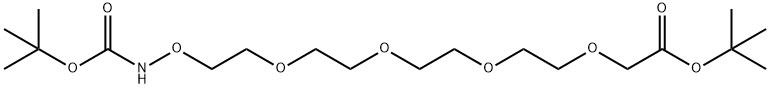 t-Boc-Aminooxy-PEG4-CH2CO2-t-Bu Struktur