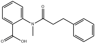 Benzoic acid, 2-[methyl(1-oxo-3-phenylpropyl)amino]- Struktur