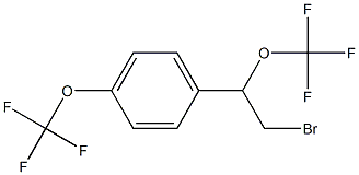 1-(2-bromo-1-(trifluoromethoxy)ethyl)-4-(trifluoromethoxy)benzene Struktur