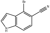 1H-Indole-5-carbonitrile, 4-bromo- Struktur