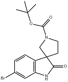 tert-butyl 6-bromo-2-oxospiro[indoline-3,3-pyrrolidine]-1-carboxylate(WX106483) Struktur