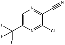 3-chloro-5-(trifluoromethyl)pyrazine-2-carbonitrile Struktur