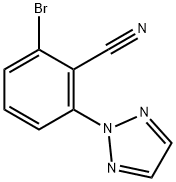 Benzonitrile, 2-bromo-6-(2H-1,2,3-triazol-2-yl)- Struktur