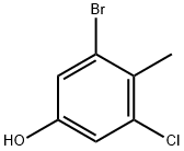 3-bromo-5-chloro-4-methylphenol Struktur