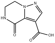 Pyrazolo[1,5-a]pyrazine-3-carboxylic acid, 4,5,6,7-tetrahydro-4-oxo- Struktur