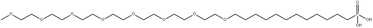 m-PEG8-(CH2)12-phosphonic acid Struktur