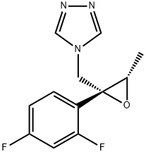 4-(((2R,3S)-2-(2,4-difluorophenyl)-3-methyloxiran-2-yl)methyl)-4H-1,2,4-triazole Struktur