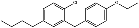 Benzene, 4-butyl-1-chloro-2-[(4-ethoxyphenyl)methyl]- Struktur