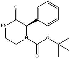 (R)-tert-butyl 3-oxo-2-phenylpiperazine-1-carboxylate Struktur