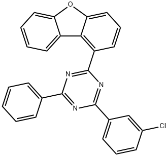 2-(3-氯苯基)-4-(1-二苯并呋喃基)-6-苯基-1,3,5-三嗪, 2137919-55-0, 結(jié)構(gòu)式