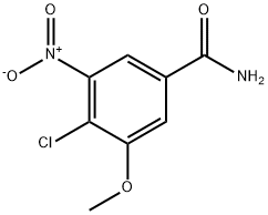 4-Chloro-3-methoxy-5-nitrobenzamide Struktur