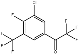 Ethanone, 1-[3-chloro-4-fluoro-5-(trifluoromethyl)phenyl]-2,2,2-trifluoro- Struktur