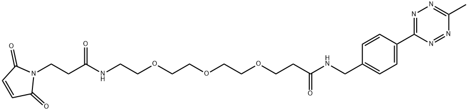 Me-Tet-PEG3-Maleimide Struktur