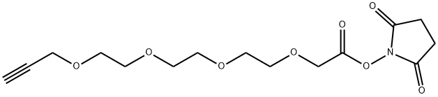 Propargyl-PEG4-CH2CO2-NHS Struktur