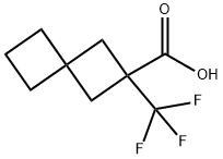 Spiro[3.3]heptane-2-carboxylic acid, 2-(trifluoromethyl)- Struktur