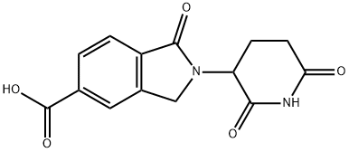 2-(2,6-dioxopiperidin-3-yl)-1-oxo-2,3-dihydro-1H-isoindole-5-carboxylic acid Struktur