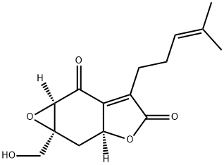 (1aS)-1a,2,2aβ,6aβ-Tetrahydro-1a-(hydroxymethyl)-5-(4-methyl-3-pentenyl)oxireno[f]benzofuran-4,6-dione Struktur