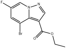 Pyrazolo[1,5-a]pyridine-3-carboxylic acid, 4-bromo-6-fluoro-, ethyl ester Struktur