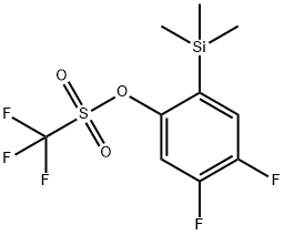 4,5-二氟-2-(三甲基甲硅基)苯基三氟甲磺酸酯 結(jié)構(gòu)式