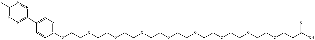 Methyltetrazine-PEG8-acid Struktur